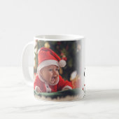 Babys erstes Weihnachtsfest-Foto Kaffeetasse (Vorderseite Links)