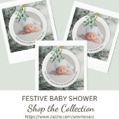 Babys erstes Weihnachtsfest-Foto Keramik Ornament