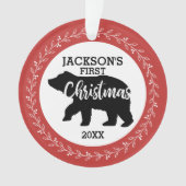 Babys Erstes Weihnachtsfest Foto Ornament (Vorderseite)