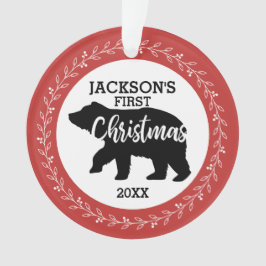 Babys Erstes Weihnachtsfest Foto Ornament