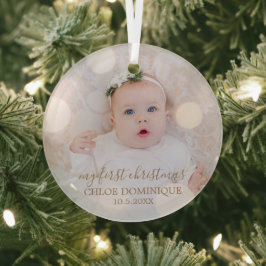 Babys erstes Weihnachtsfest-Foto Ornament Aus Glas