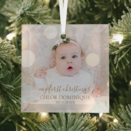 Babys erstes Weihnachtsfest-Foto Ornament Aus Glas
