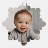 Babys erstes Weihnachtsfest-Foto Ornament Karte (Vorderseite)