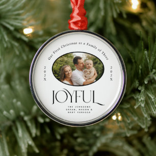 Babys erstes Weihnachtsfest Freude über die Geburt Ornament Aus Metall