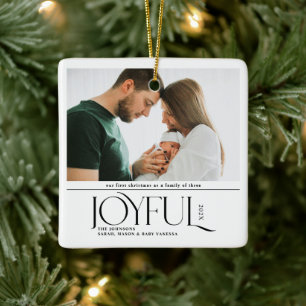 Babys erstes Weihnachtsfest Freudige Geburtsanzeig Keramikornament