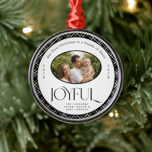 Babys erstes Weihnachtsfest Freudige Geburtsanzeig Ornament Aus Metall