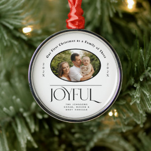 Babys erstes Weihnachtsfest Freudige Geburtsanzeig Ornament Aus Metall
