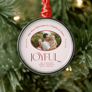 Babys erstes Weihnachtsfest Freudige Geburtsanzeig Ornament Aus Metall