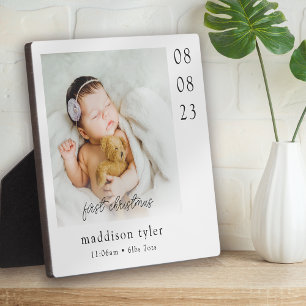 Baby's erstes Weihnachtsfoto Fotoplatte