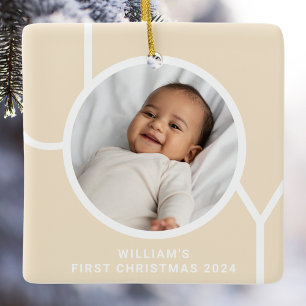 Baby's erstes Weihnachtsfoto  Keramikornament