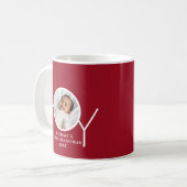 Baby's erstes Weihnachtsfoto Rot Kaffeetasse (Vorderseite Links)