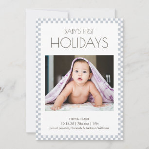 Baby's erstes Weihnachtsfoto-Urlaubskarte Feiertagskarte