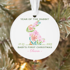 Babys erstes Weihnachtsgebäck Neujahrshasen Ornament
