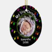 Babys erstes Weihnachtskundenspezifische Keramik Ornament (Rechts)