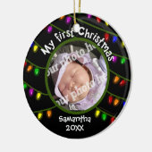 Babys erstes Weihnachtskundenspezifische Keramik Ornament (Links)