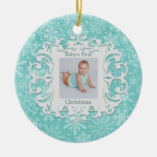 Babys erstes Weihnachtskundenspezifisches Keramikornament