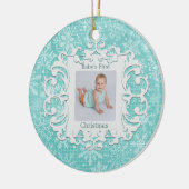Babys erstes Weihnachtskundenspezifisches Keramikornament (Links)