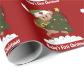 Babys erstes Weihnachtspapier Geschenkpapier (Rolleneckpunkt)