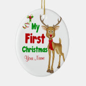 Babys erstes Weihnachtsren Keramikornament (Rechts)