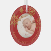 Babys Erstweihnachtsgeschenk für Fotos Ornament Aus Glas (Vorderseite Rechts)