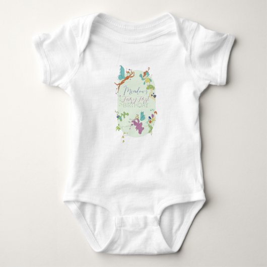 Baby's Fairy First Birthday Outfit Baby Strampler (Vorderseite)
