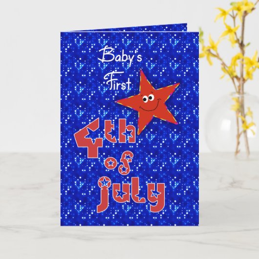 Baby's First 4. Juli Karte (Gelbe Blume)