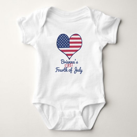 Baby's First Amerikanische Unabhängigkeitstag Pers Baby Strampler (Vorderseite)