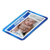 Baby's First Baseball Card Blue Mesh Design Magnet (Linke Seite)