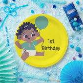 Baby's First Birthday (afroamerikanisch) Pappteller (Party)