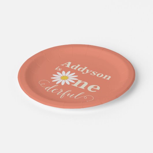 Baby's First Birthday Daisy Pappteller (Schrägansicht)