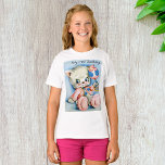 Babys First Birthday Girls T - Shirt<br><div class="desc">Ein erster Geburtstag ist ein ganz besonderer Moment, und du will zu feiern. Das ist ein wunderschönes Design eines niedlichen Teddybären mit einem kleinen Ballon, auf dem die Nummer eins gedruckt ist. Oben steht das Baby zum ersten Geburtstag geschrieben. Dieses Babygeburtsdesign sieht auf diesem T - Shirt großartig aus. Perfekt...</div>