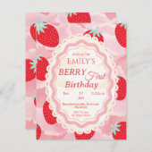 Baby's First Birthday Invitation Einladung (Vorne/Hinten)