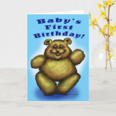 Baby's First Birthday - Junge Karte (Gelbe Blume)