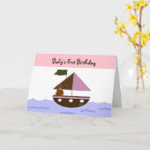 Baby's First Birthday Karte (Gelbe Blume)