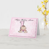 Baby's First Birthday Karte (Gelbe Blume)