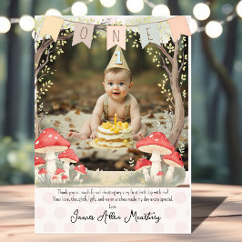 Baby's First Birthday Thank You Card Dankeskarte