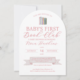 Baby's First Book Club Baby Shower Einladung