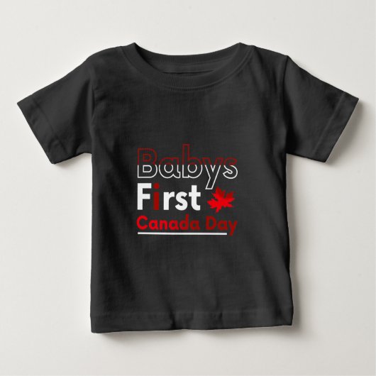 Babys first Canada Day Baby T-shirt (Vorderseite)