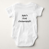 Baby's First Chrismukkah Snowman Holding Menorah Baby Strampler (Rückseite)