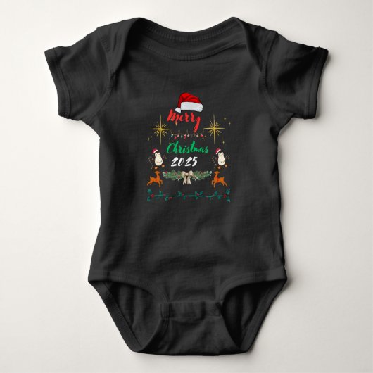 🎄 Baby's First Christmas 2025 Bodysuit - Niedlich Baby Strampler (Vorderseite)