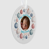 Baby's First Christmas 2025 Personalized Photo Ornament (Vorderseite)