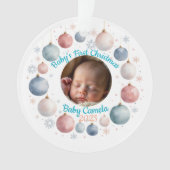 Baby's First Christmas 2025 Personalized Photo Ornament (Vorderseite)