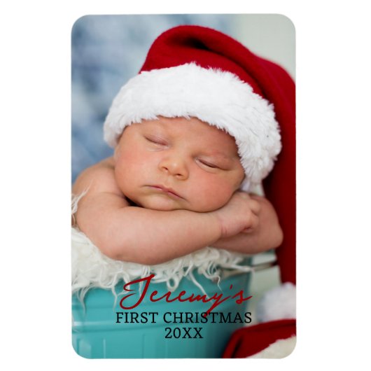 Baby's First Christmas 4x6 Photo Refrigerator Magnet (Vertikal)