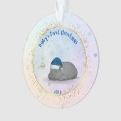 Baby's First Christmas - Acrylic Hippo Ornament (Vorderseite)