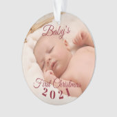Baby's First Christmas Acrylic Ornament, Circle Ornament (Vorderseite)