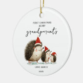 Baby's First Christmas As My Grandparents Hedgehog Keramik Ornament (Links)