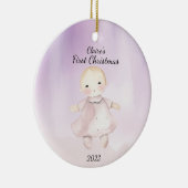 Baby's First Christmas Baby Doll - Personalisiert Keramik Ornament (Rechts)
