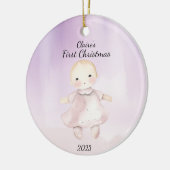 Baby's First Christmas Baby Doll - Personalisiert Keramik Ornament (Links)