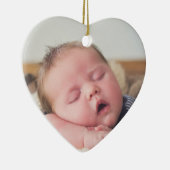 Baby's First Christmas Baby Foto Blue Christmas Keramik Ornament (Rechts)