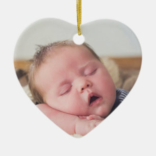 Baby's First Christmas Baby Foto Blue Christmas Keramik Ornament